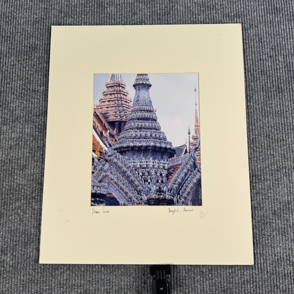 John Hutchinson Grand Palace Bangkok Thailand Signed Photography Art 24x20